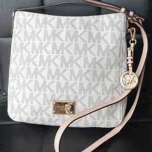 Michael Kors Jet Set Travel Women's Messenger Bag Large - Cream